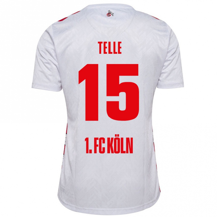 Enfant Football Maillot Neo Telle #15 Blanc Rouge Tenues Domicile 2024/25