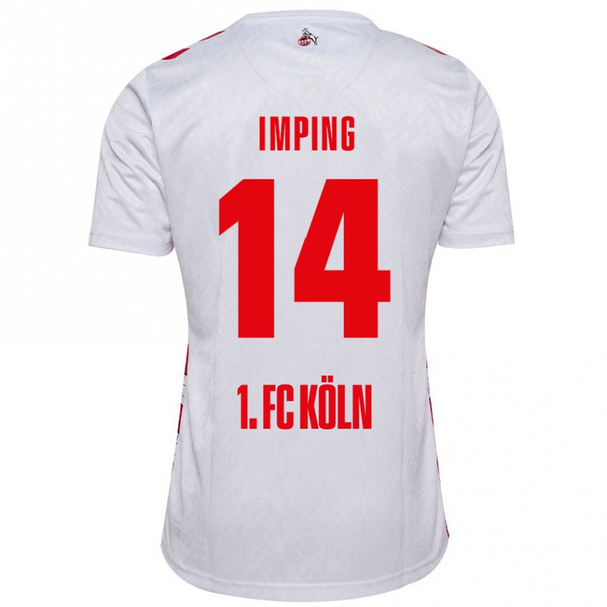 Enfant Football Maillot Carlotta Imping #14 Blanc Rouge Tenues Domicile 2024/25