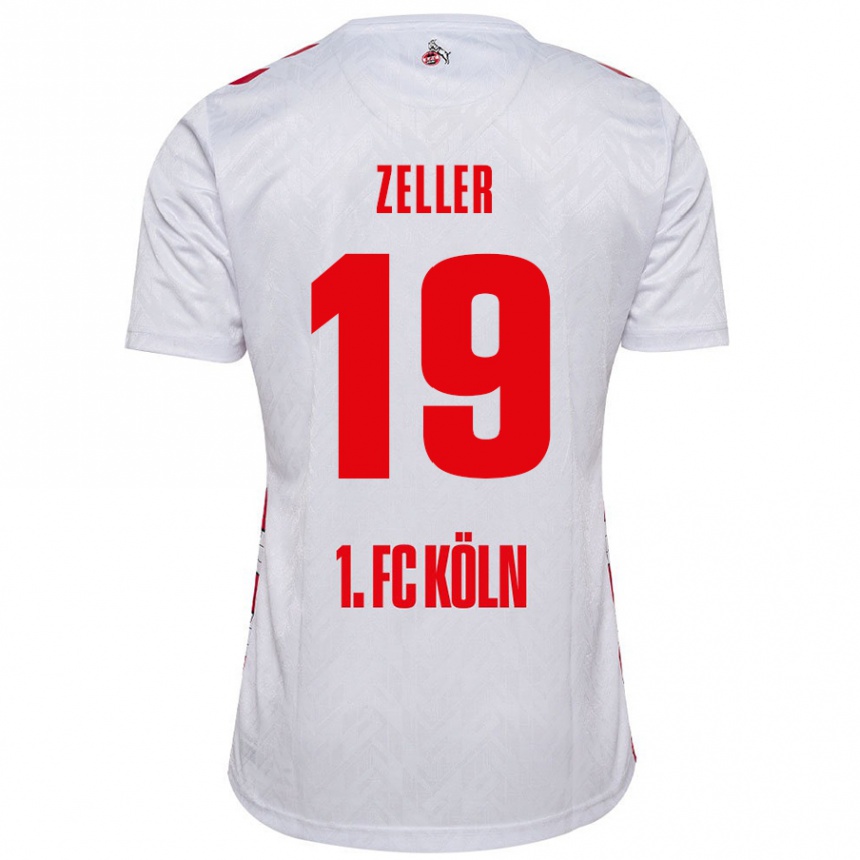 Enfant Football Maillot Dóra Zeller #19 Blanc Rouge Tenues Domicile 2024/25