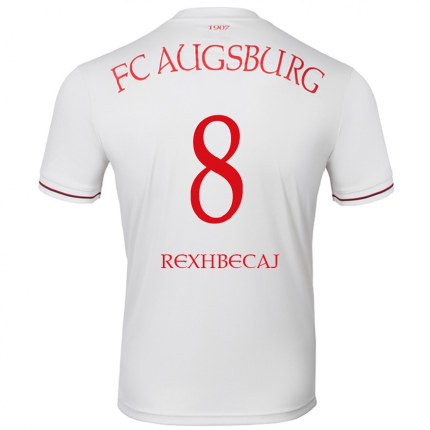 Enfant Football Maillot Elvis Rexhbecaj #8 Blanc Tenues Domicile 2024/25