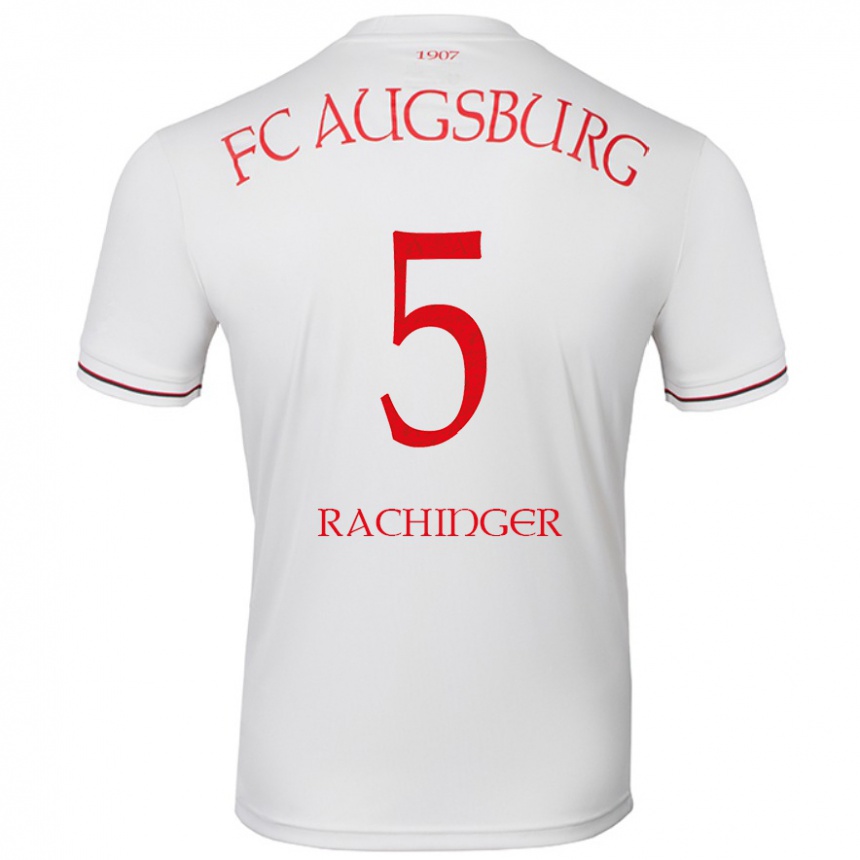 Enfant Football Maillot Lorenz Rachinger #5 Blanc Tenues Domicile 2024/25