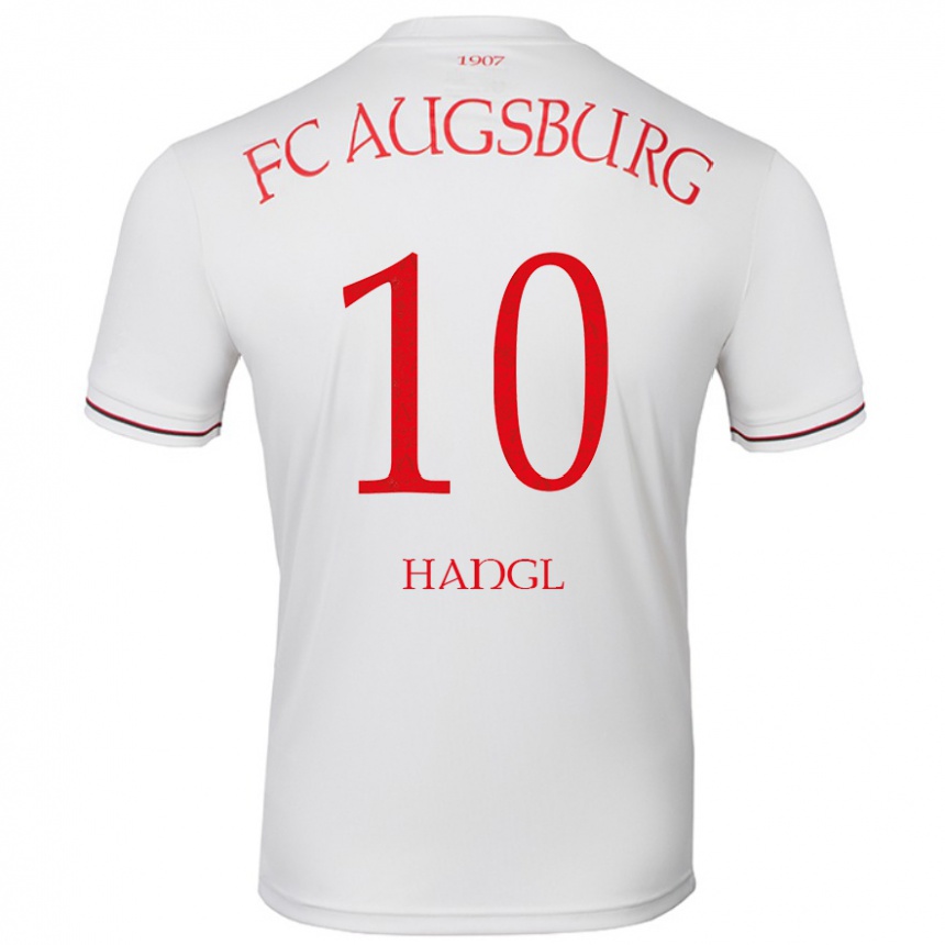 Enfant Football Maillot Florian Hangl #10 Blanc Tenues Domicile 2024/25