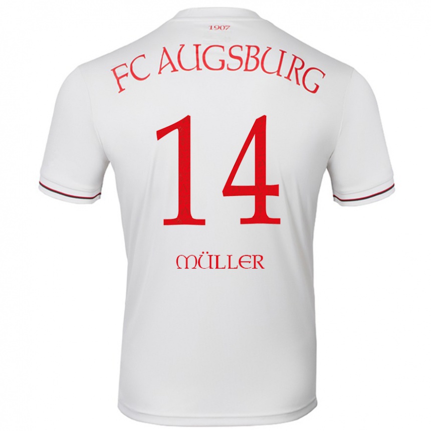 Enfant Football Maillot Mato Müller #14 Blanc Tenues Domicile 2024/25