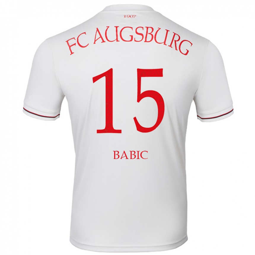 Enfant Football Maillot David Babic #15 Blanc Tenues Domicile 2024/25