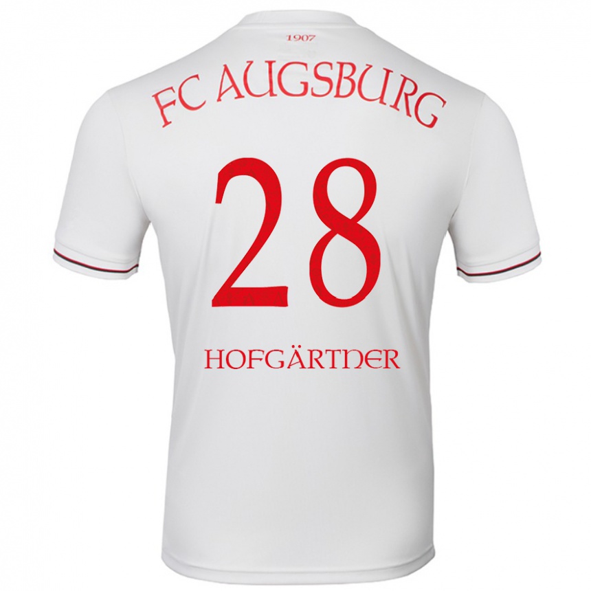 Enfant Football Maillot Hendrik Hofgärtner #28 Blanc Tenues Domicile 2024/25