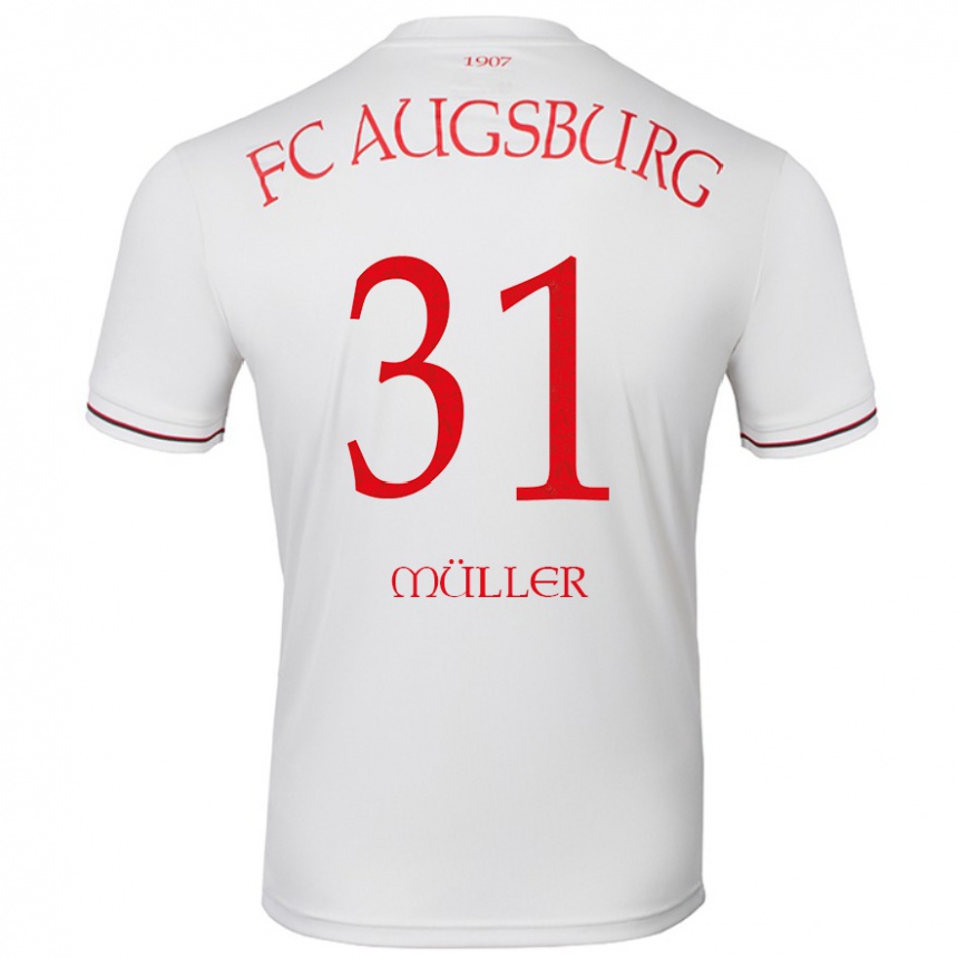 Enfant Football Maillot Noah Müller #31 Blanc Tenues Domicile 2024/25