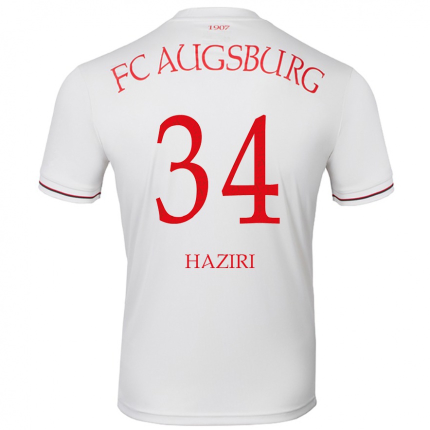 Enfant Football Maillot Edi Haziri #34 Blanc Tenues Domicile 2024/25