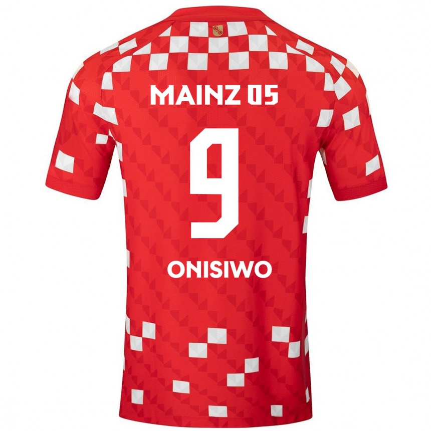 Enfant Football Maillot Karim Onisiwo #9 Blanc Rouge Tenues Domicile 2024/25