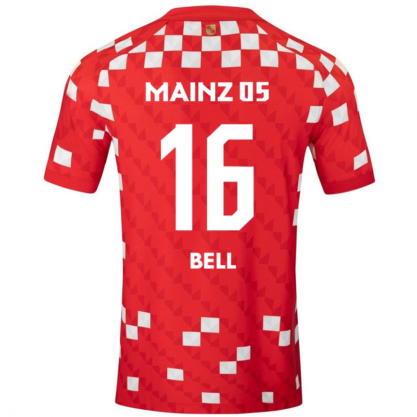 Enfant Football Maillot Stefan Bell #16 Blanc Rouge Tenues Domicile 2024/25