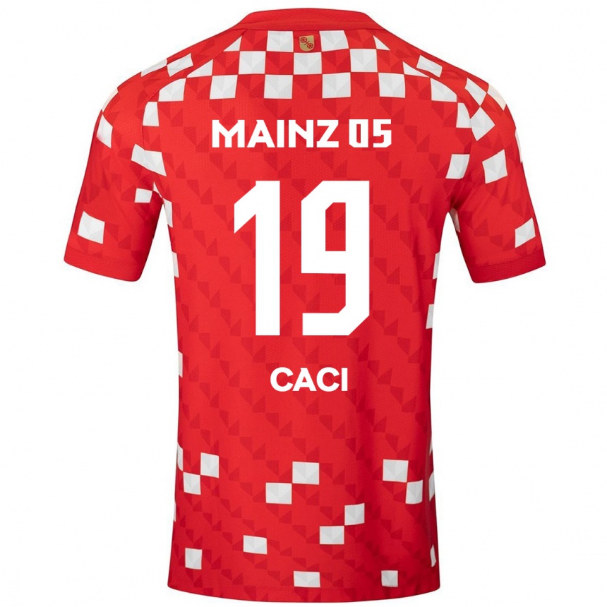 Enfant Football Maillot Anthony Caci #19 Blanc Rouge Tenues Domicile 2024/25