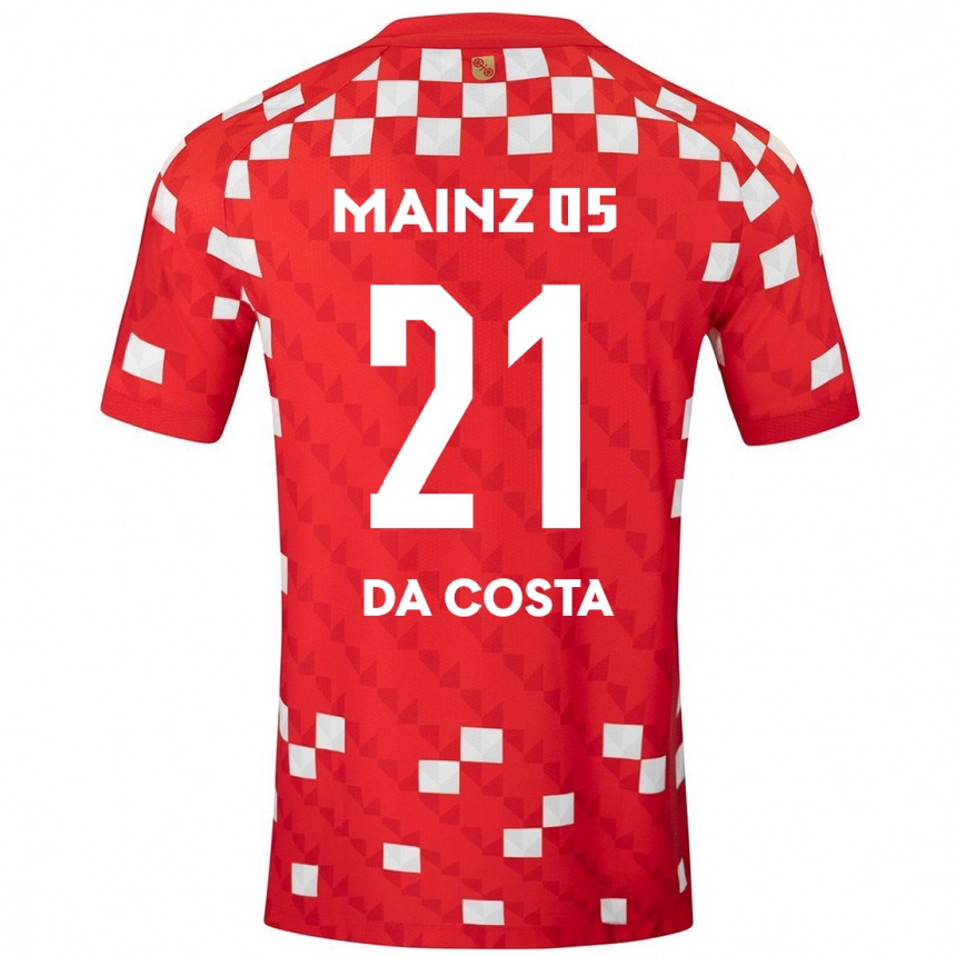 Enfant Football Maillot Danny Da Costa #21 Blanc Rouge Tenues Domicile 2024/25