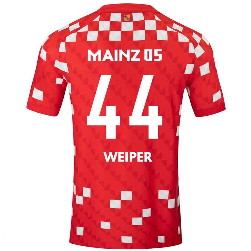 Enfant Football Maillot Nelson Weiper #44 Blanc Rouge Tenues Domicile 2024/25