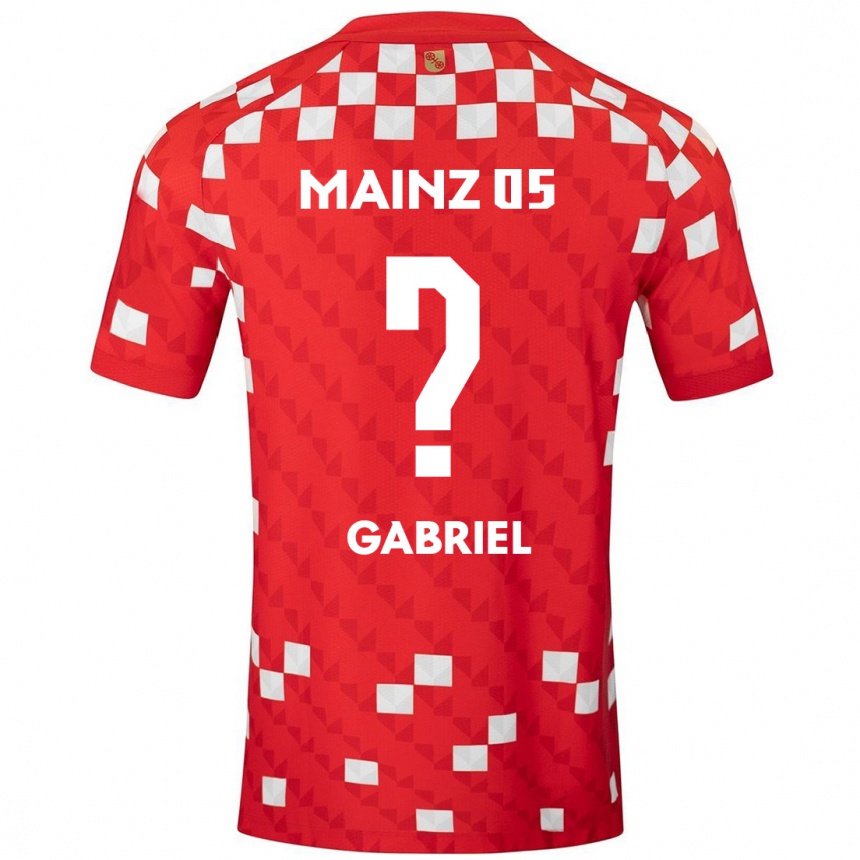 Enfant Football Maillot Tebo Gabriel #0 Blanc Rouge Tenues Domicile 2024/25