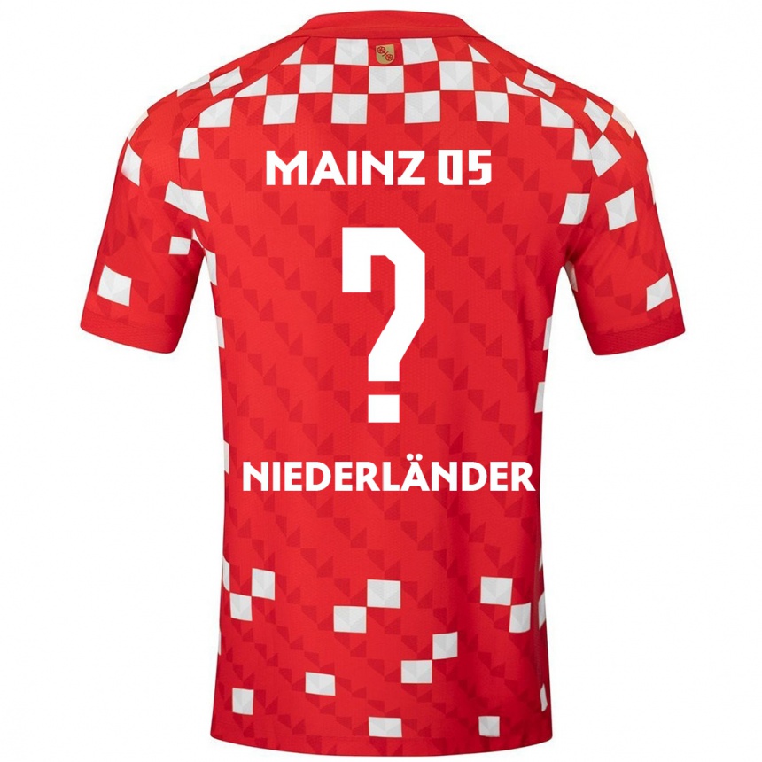 Enfant Football Maillot Lennart Niederländer #0 Blanc Rouge Tenues Domicile 2024/25