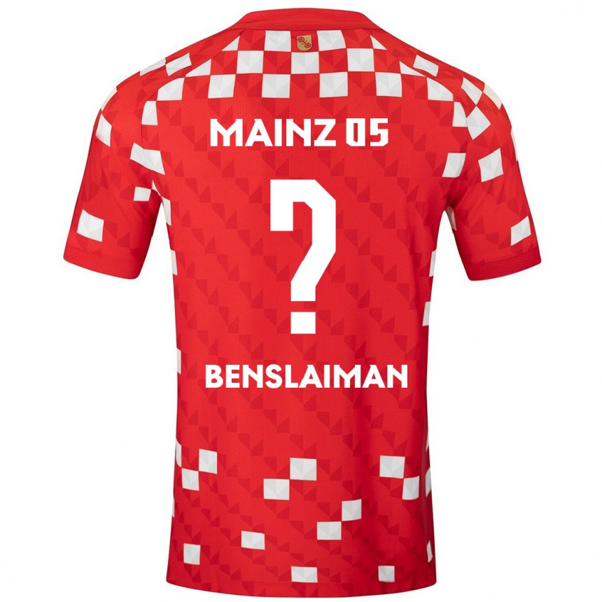 Enfant Football Maillot Mohamed Benslaiman #0 Blanc Rouge Tenues Domicile 2024/25