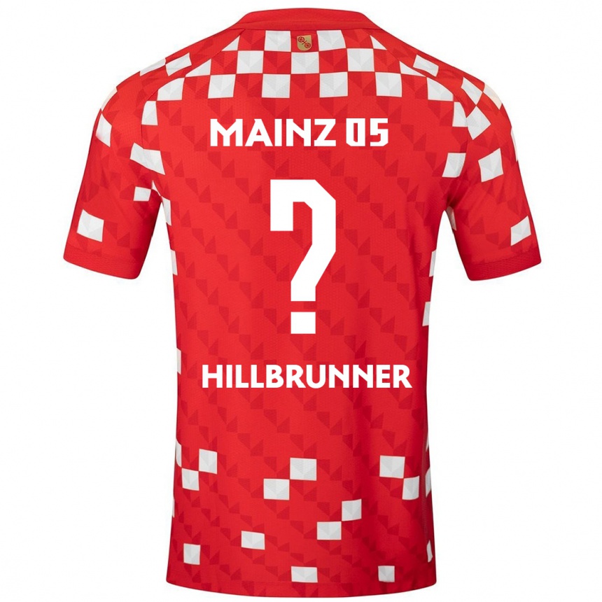 Enfant Football Maillot Fynn Hillbrunner #0 Blanc Rouge Tenues Domicile 2024/25