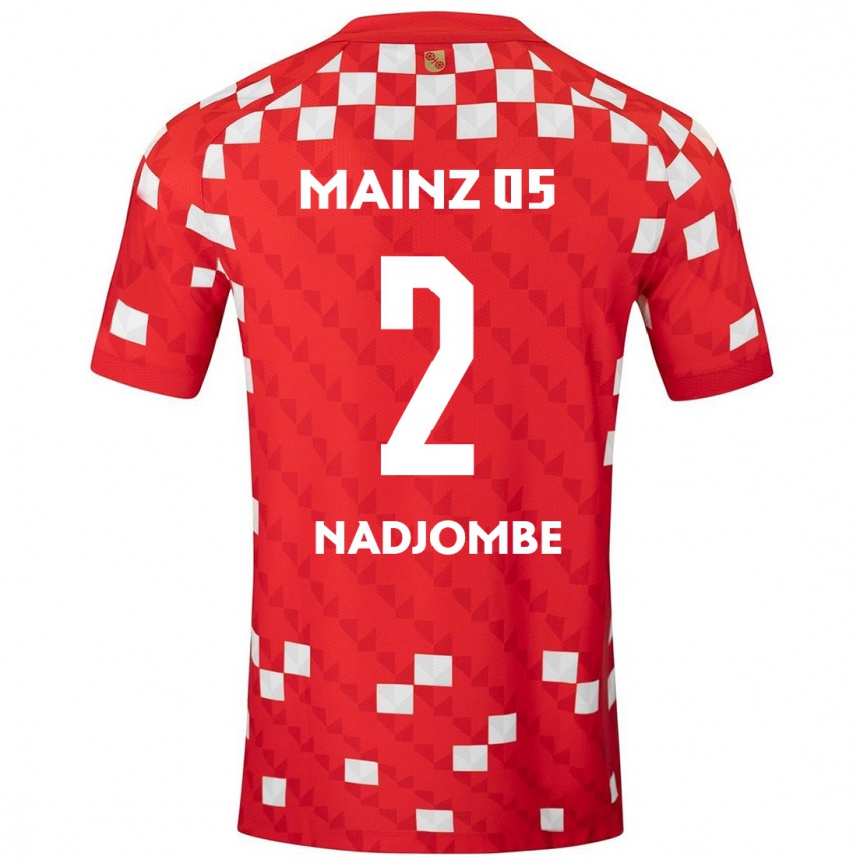 Enfant Football Maillot Jean-Marie Nadjombe #2 Blanc Rouge Tenues Domicile 2024/25