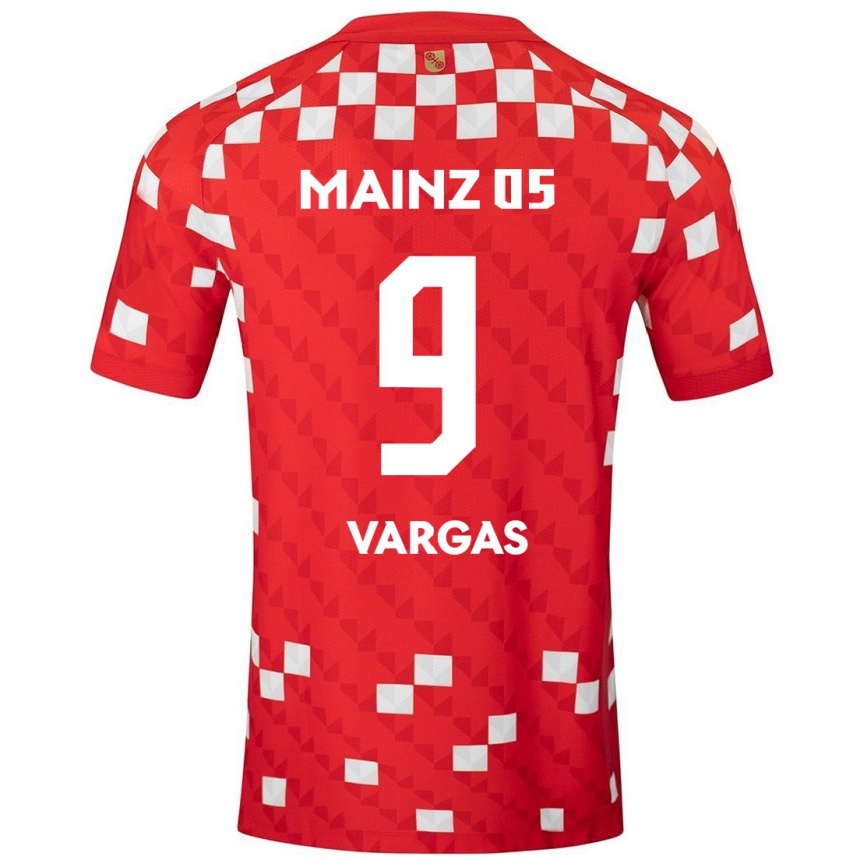 Enfant Football Maillot Nayrobi Vargas #9 Blanc Rouge Tenues Domicile 2024/25