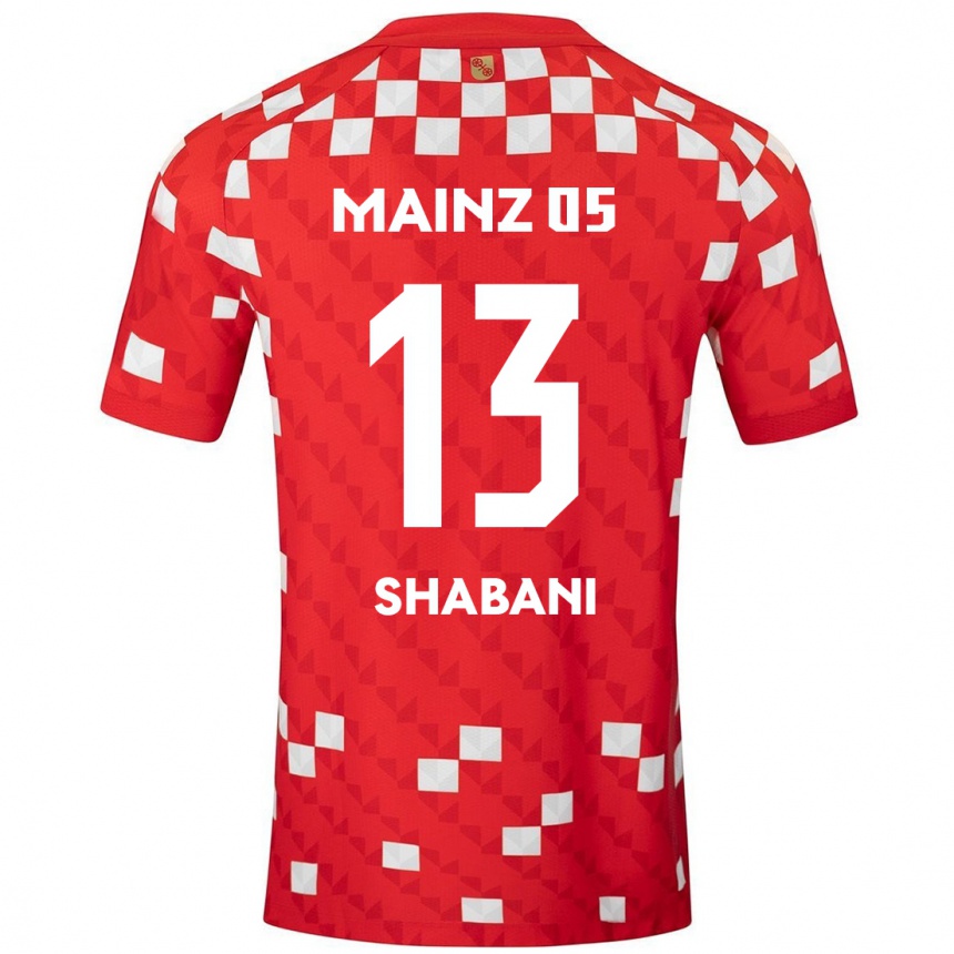 Enfant Football Maillot Eniss Shabani #13 Blanc Rouge Tenues Domicile 2024/25