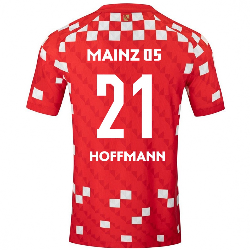 Enfant Football Maillot Leon Hoffmann #21 Blanc Rouge Tenues Domicile 2024/25