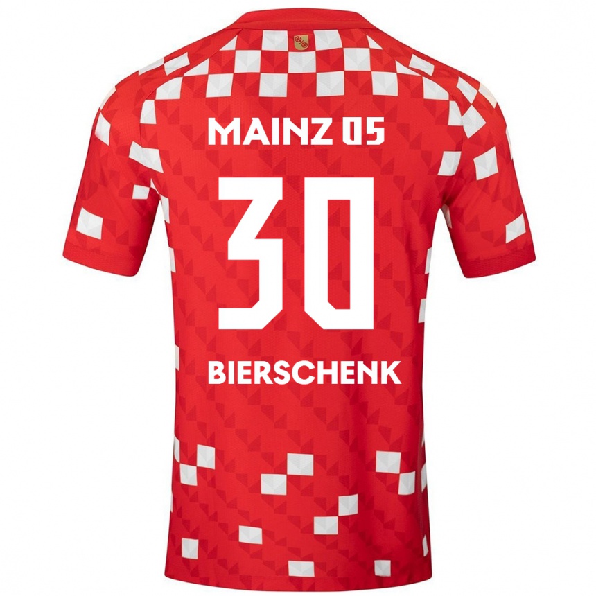 Enfant Football Maillot Lovis Bierschenk #30 Blanc Rouge Tenues Domicile 2024/25