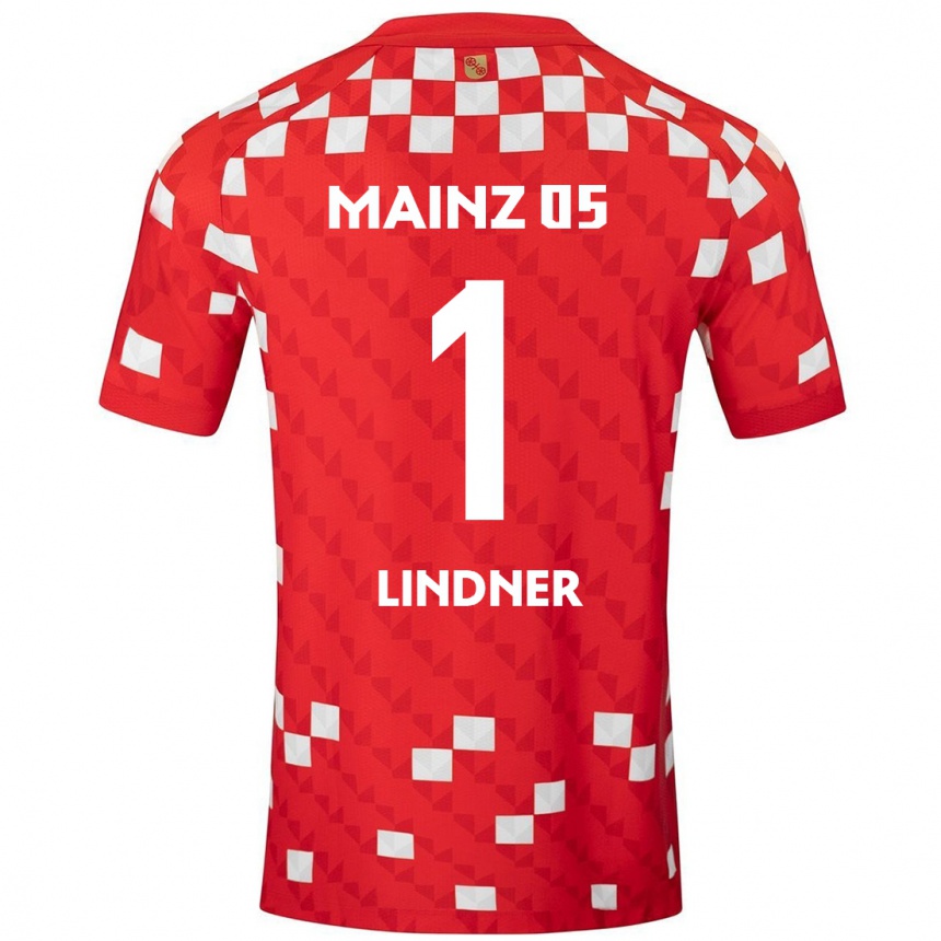 Enfant Football Maillot Sophie Lindner #1 Blanc Rouge Tenues Domicile 2024/25