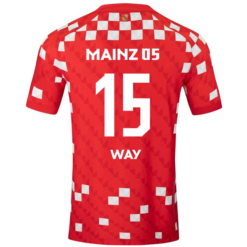 Enfant Football Maillot Cecilia Way #15 Blanc Rouge Tenues Domicile 2024/25