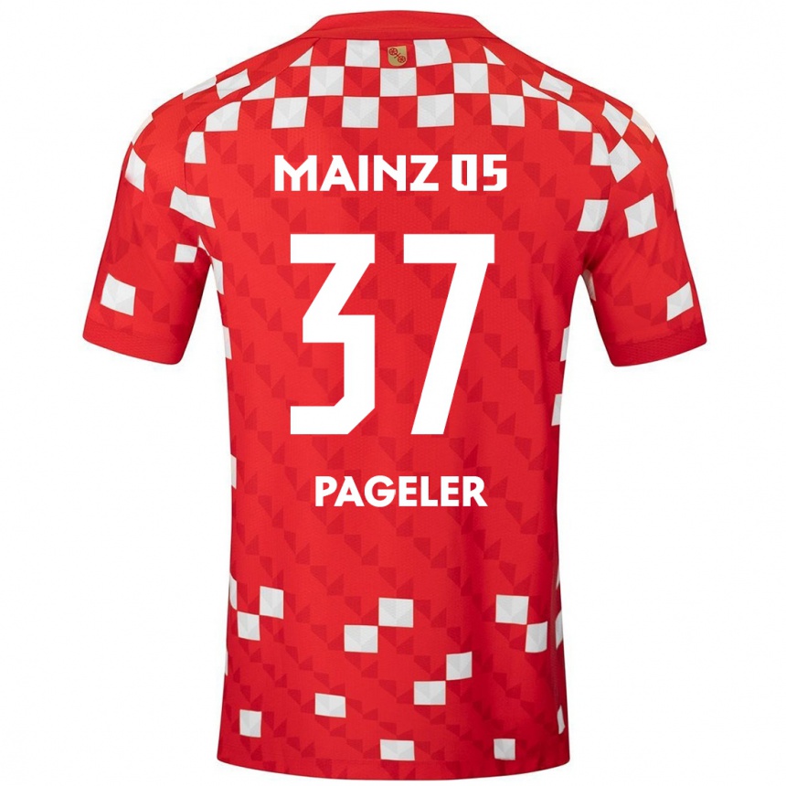 Enfant Football Maillot Maja Pageler #37 Blanc Rouge Tenues Domicile 2024/25