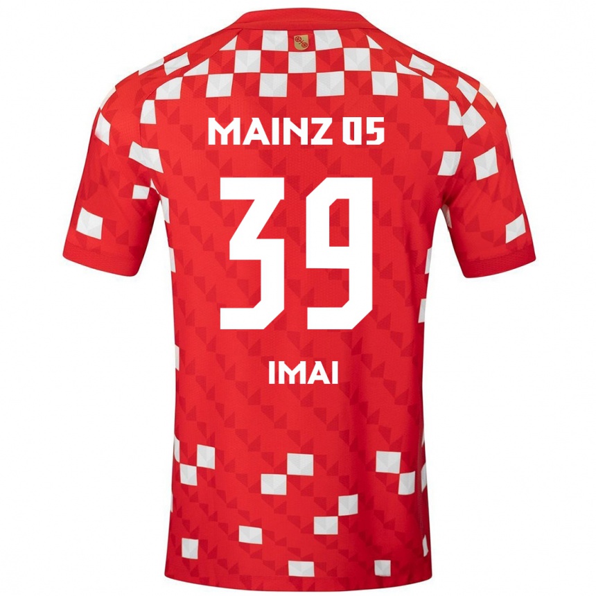 Enfant Football Maillot Yurina Imai #39 Blanc Rouge Tenues Domicile 2024/25