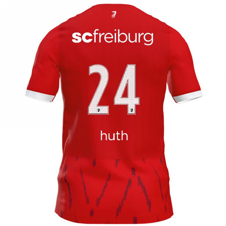 Enfant Football Maillot Jannik Huth #24 Rouge Tenues Domicile 2024/25