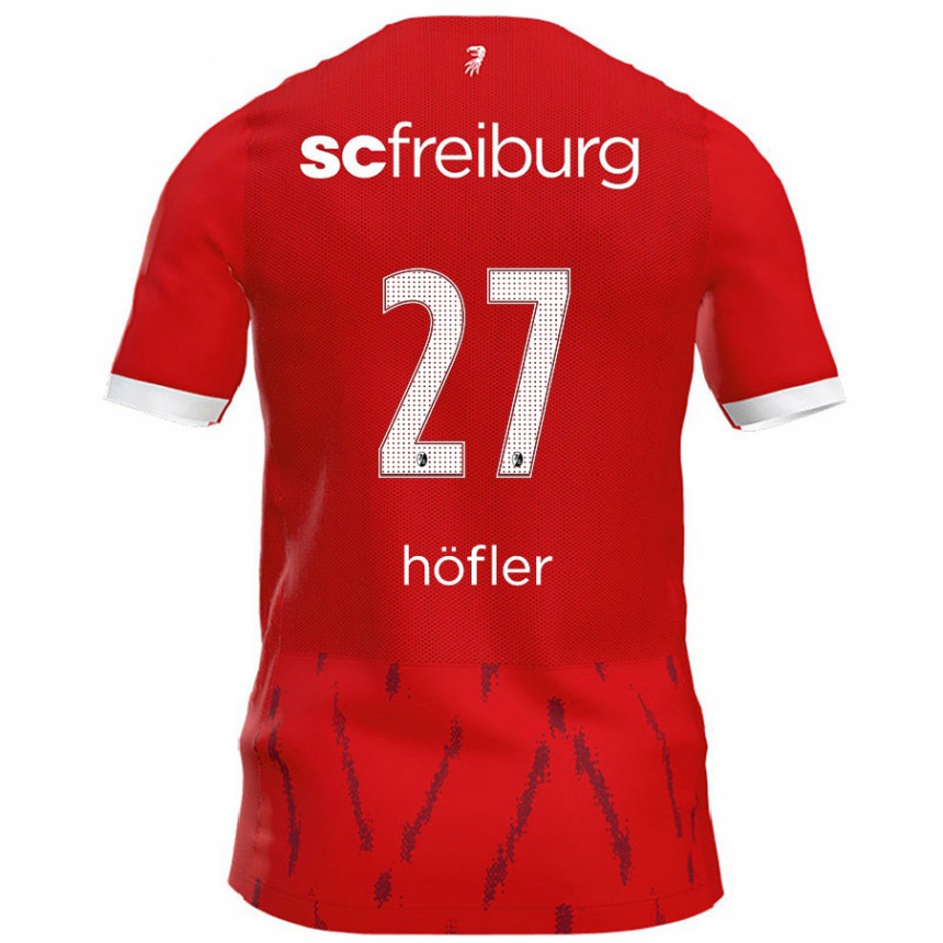 Enfant Football Maillot Nicolas Höfler #27 Rouge Tenues Domicile 2024/25