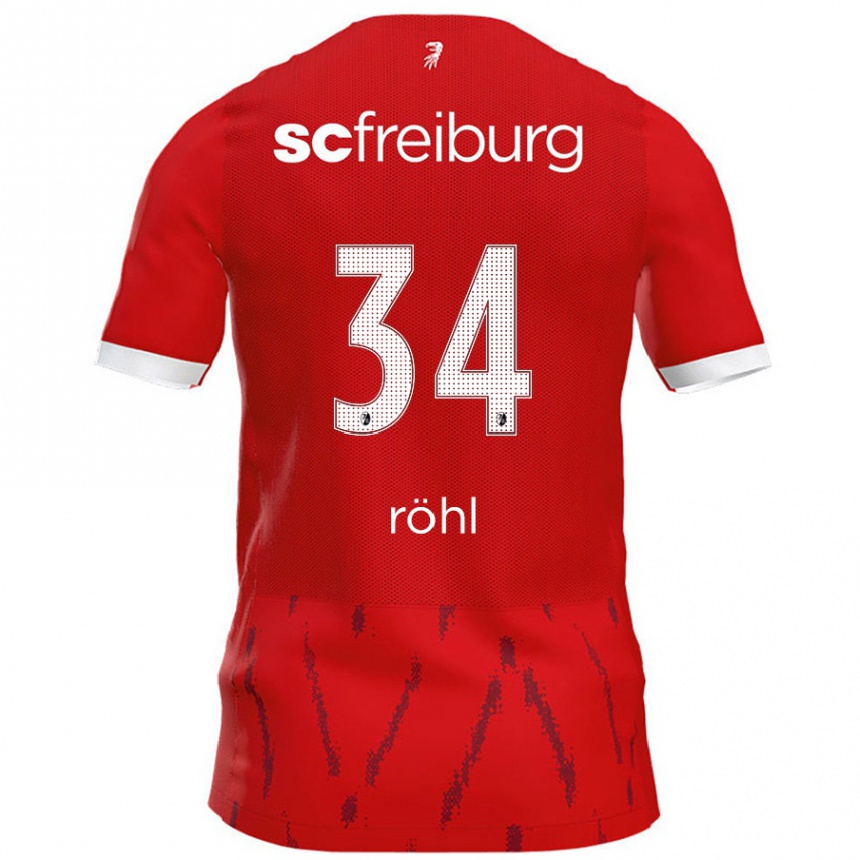 Enfant Football Maillot Merlin Röhl #34 Rouge Tenues Domicile 2024/25