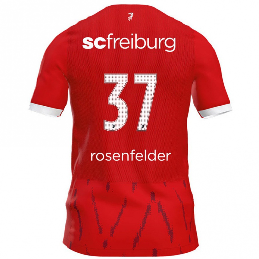 Enfant Football Maillot Max Rosenfelder #37 Rouge Tenues Domicile 2024/25