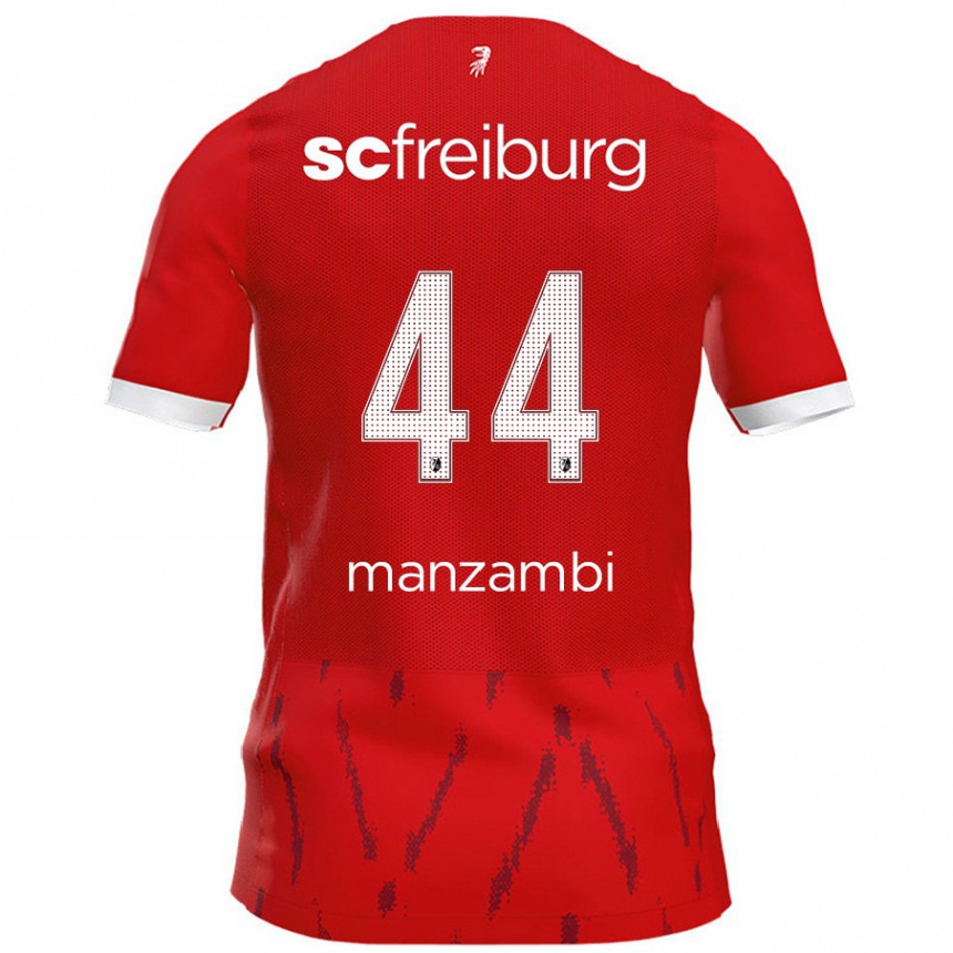 Enfant Football Maillot Johan Manzambi #44 Rouge Tenues Domicile 2024/25