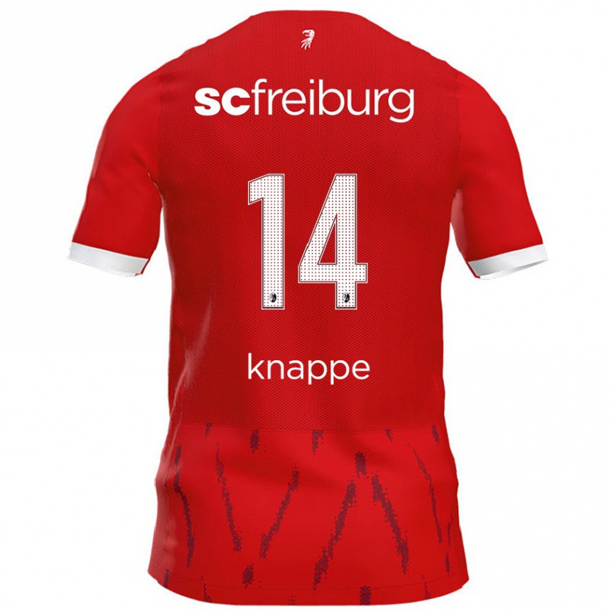 Enfant Football Maillot Davino Knappe #14 Rouge Tenues Domicile 2024/25