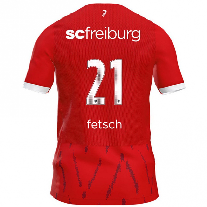 Enfant Football Maillot Mathias Fetsch #21 Rouge Tenues Domicile 2024/25