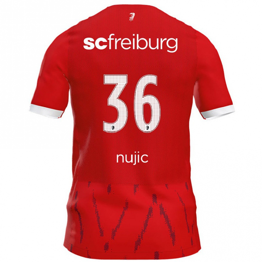 Enfant Football Maillot Luka Nujic #36 Rouge Tenues Domicile 2024/25