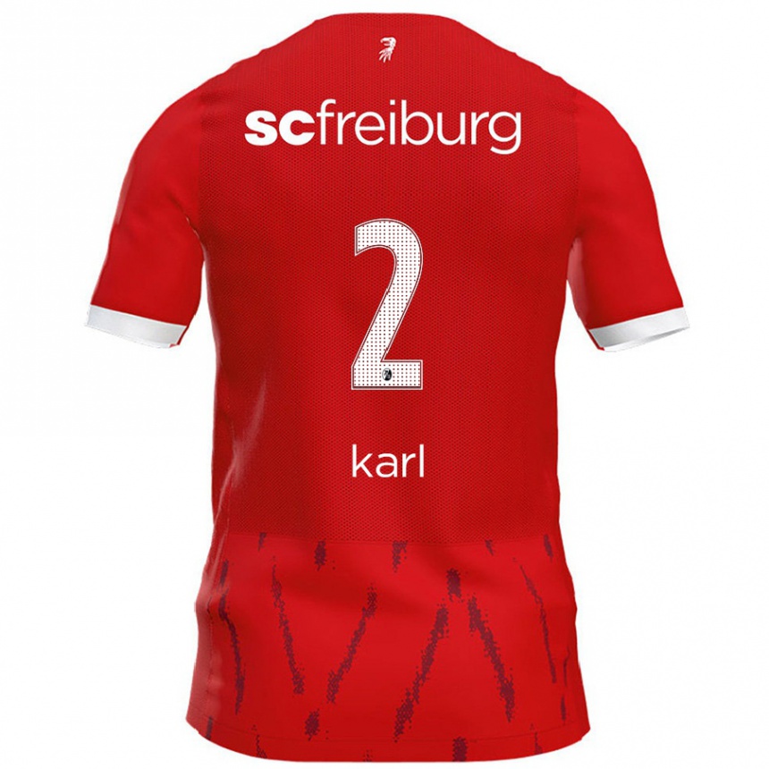 Enfant Football Maillot Lisa Karl #2 Rouge Tenues Domicile 2024/25