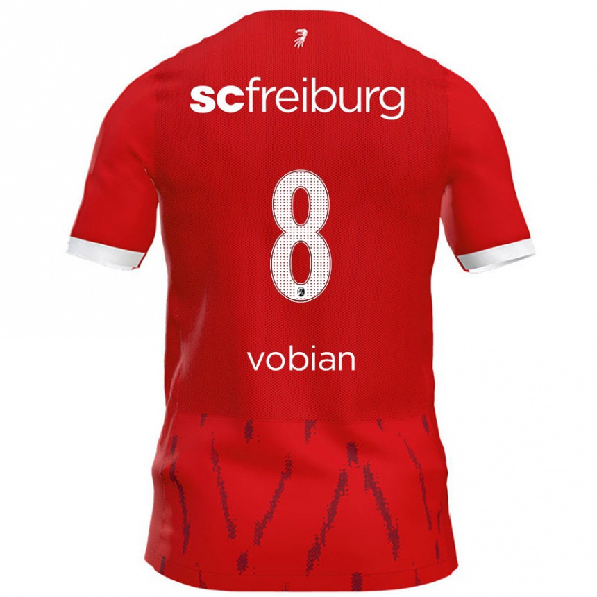 Enfant Football Maillot Selina Vobian #8 Rouge Tenues Domicile 2024/25