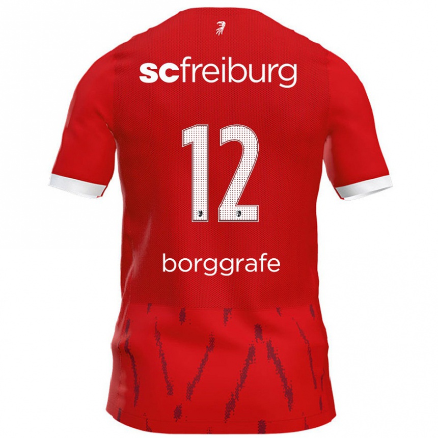 Enfant Football Maillot Rafaela Borggräfe #12 Rouge Tenues Domicile 2024/25