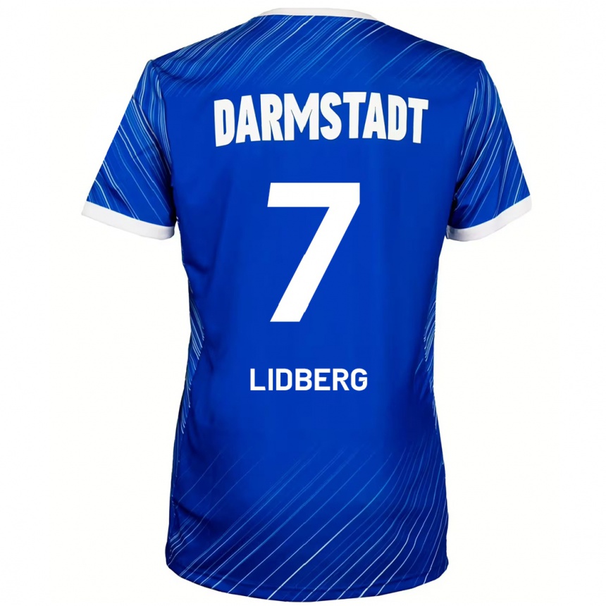 Enfant Football Maillot Isac Lidberg #7 Bleu Blanc Tenues Domicile 2024/25