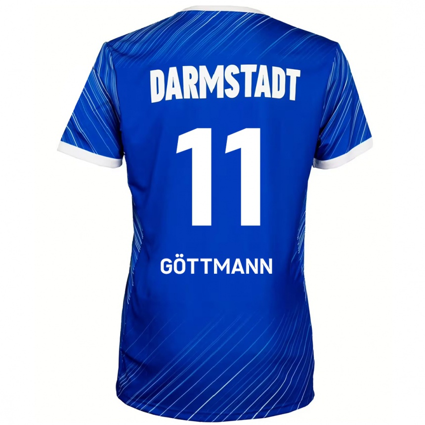 Enfant Football Maillot Levin Göttmann #11 Bleu Blanc Tenues Domicile 2024/25