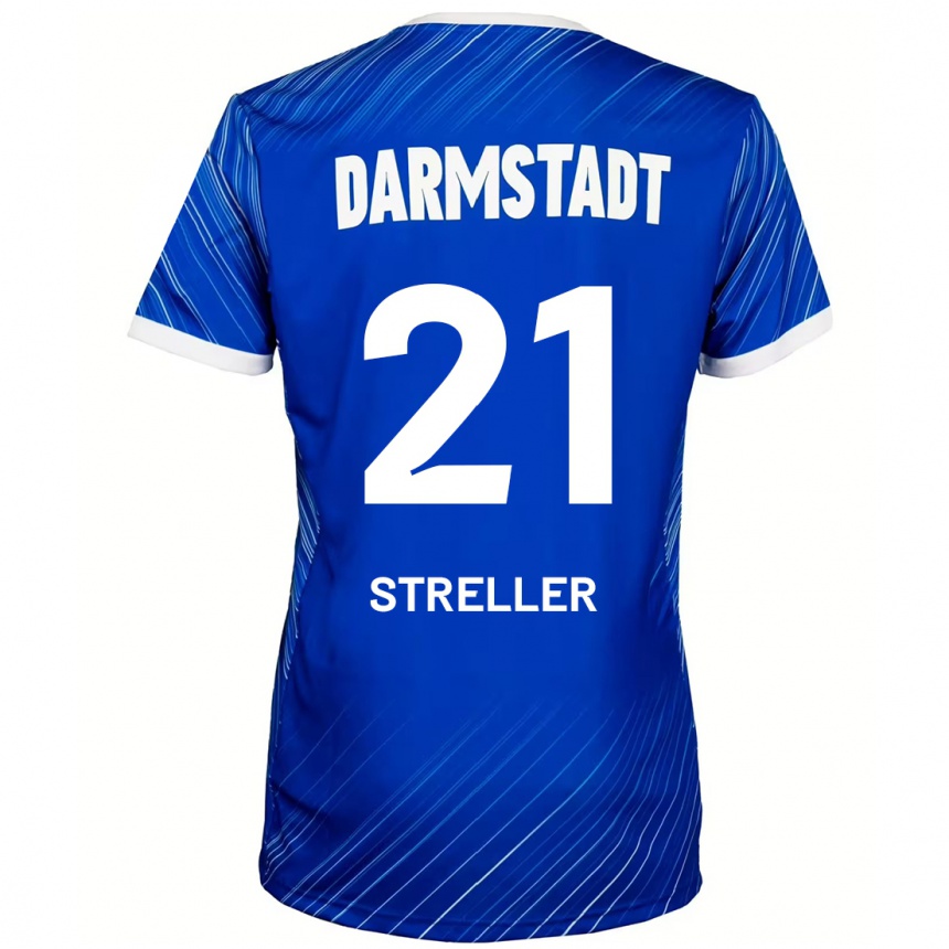 Enfant Football Maillot Till Streller #21 Bleu Blanc Tenues Domicile 2024/25