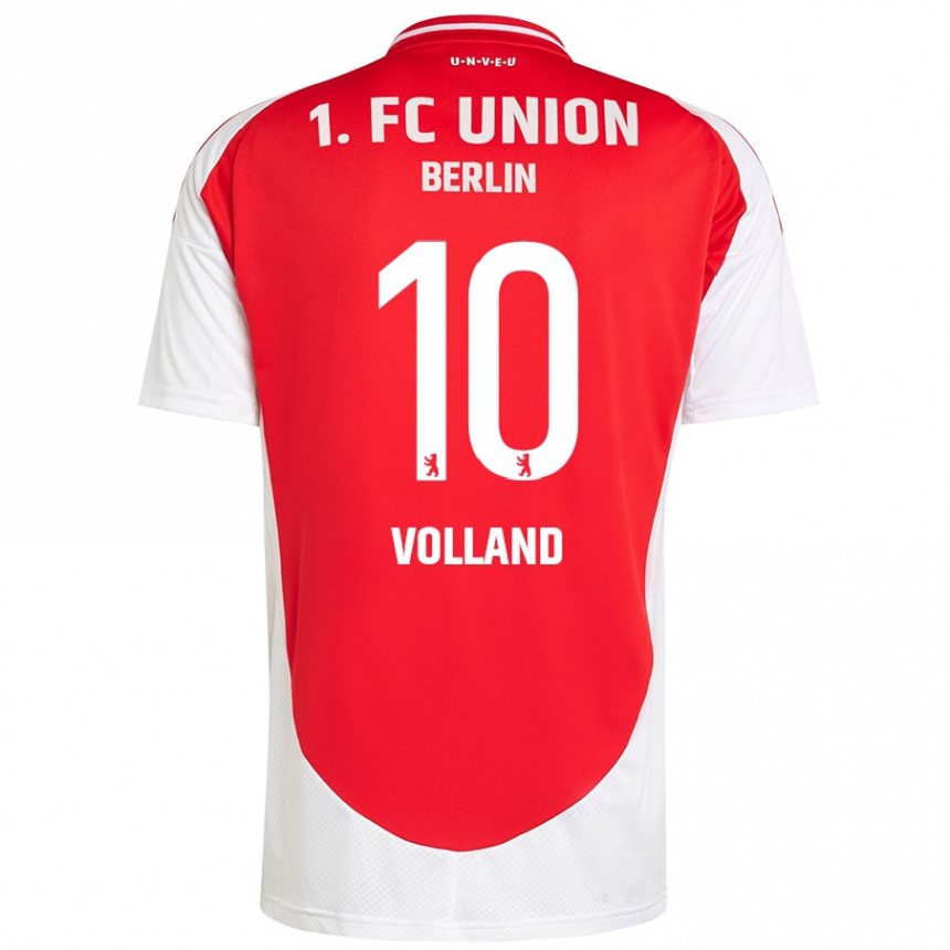 Enfant Football Maillot Kevin Volland #10 Rouge Blanc Tenues Domicile 2024/25