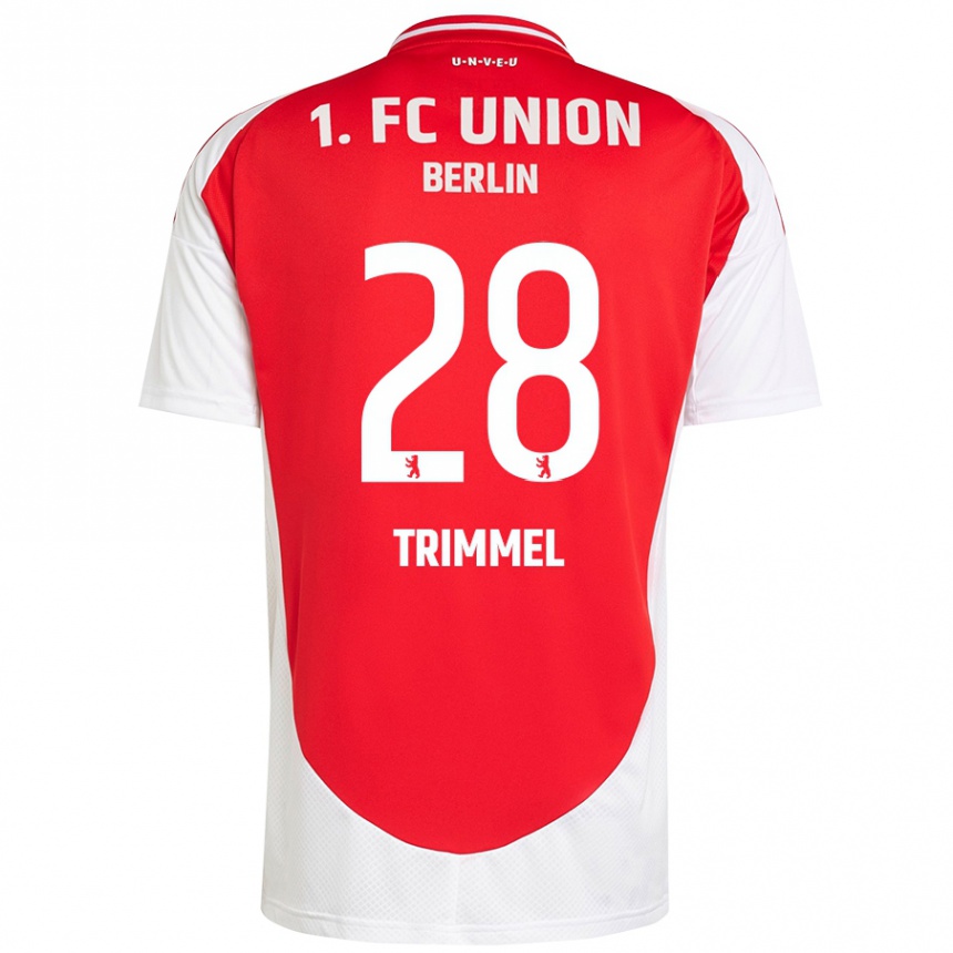 Enfant Football Maillot Christopher Trimmel #28 Rouge Blanc Tenues Domicile 2024/25