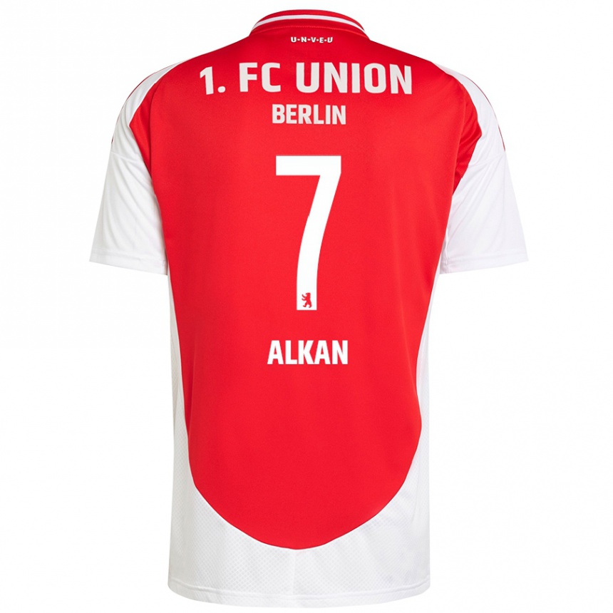 Enfant Football Maillot Musa Alkan #7 Rouge Blanc Tenues Domicile 2024/25