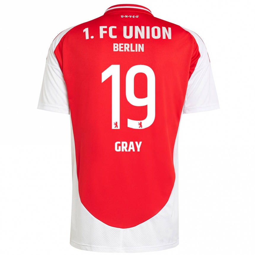 Enfant Football Maillot Mekhi Gray #19 Rouge Blanc Tenues Domicile 2024/25