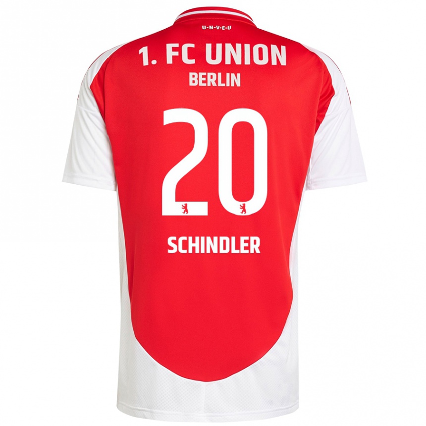 Enfant Football Maillot Elisa Schindler #20 Rouge Blanc Tenues Domicile 2024/25