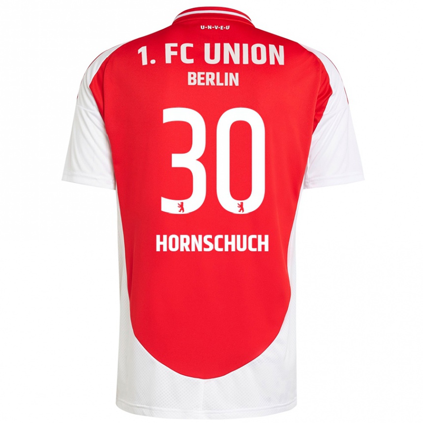 Enfant Football Maillot Sarah Hornschuch #30 Rouge Blanc Tenues Domicile 2024/25