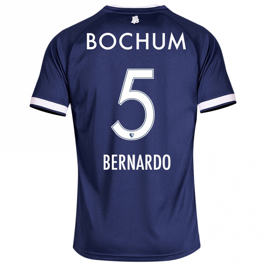 Enfant Football Maillot Bernardo #5 Bleu Foncé Tenues Domicile 2024/25